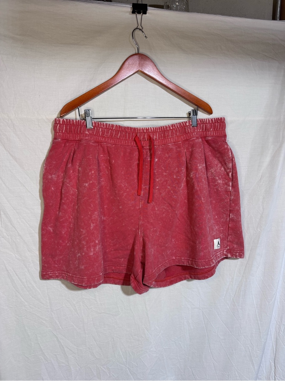 Jordan Women's Red Athletic Shorts with Flight Jumpman Patch